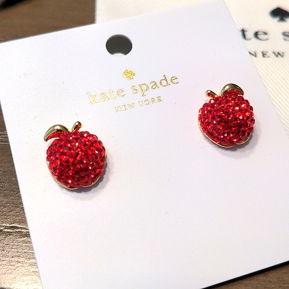 NEW Kate Spade Dashing Beauty Apple Studs - Picture 7 of 7